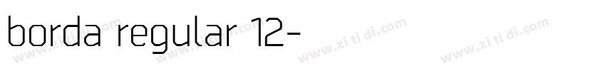 borda regular 12字体转换